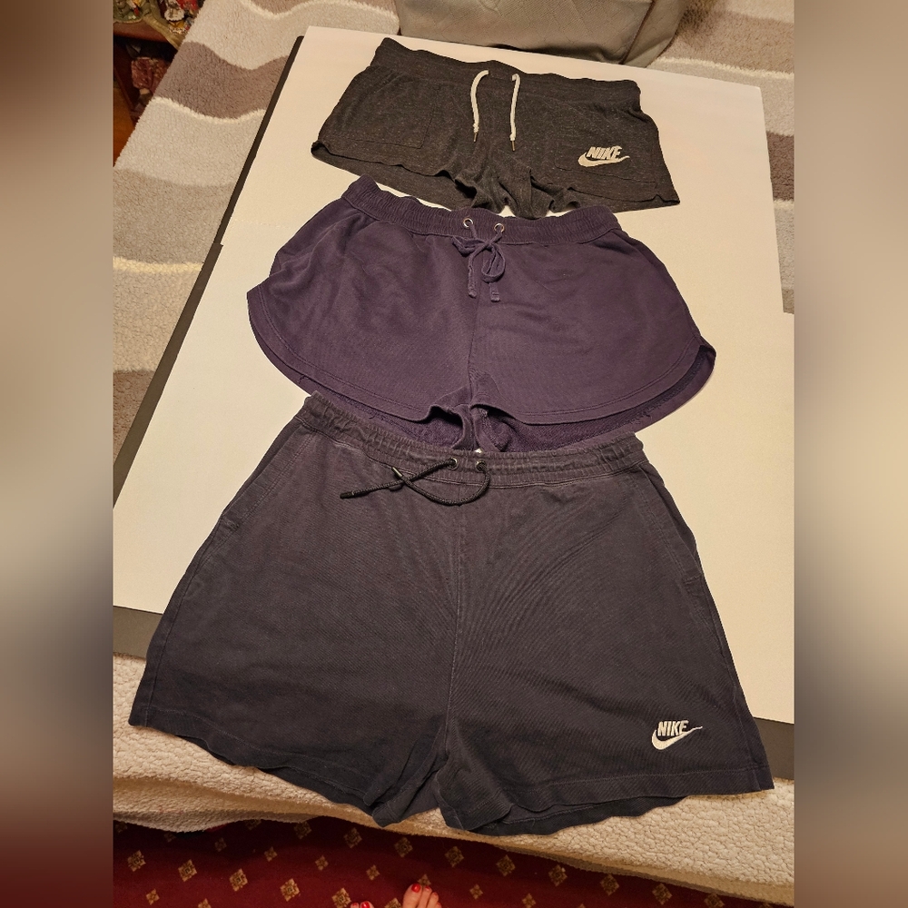Nike Women's Athletic Shorts - Black and Purple